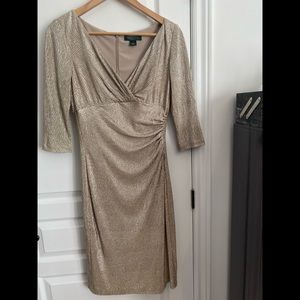 Ralph Lauren elegant metallic surplace dress